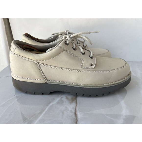 Rockport Men Leather Shoes Off White 3943 Lace Up Oxfords Sneakers Sz 8.5 W Wide main image 8